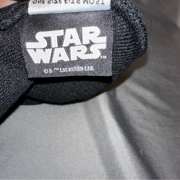 Star Wars Hat Mens OSFM Black White Galactic Imperial Rebel Knit Cuff Beanie Cap - Picture 2 of 7